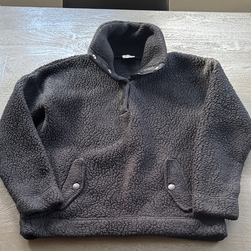 J. Crew Black “Vintage Fleece”, size S